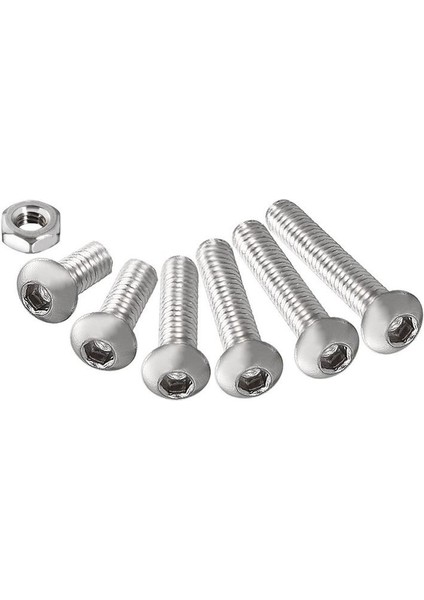 230 Adet M2 304 Paslanmaz Çelik Altıgen Soket Düğme Başlı Cıvata Vidalar Somun Kiti (Yurt Dışından) modelleri
