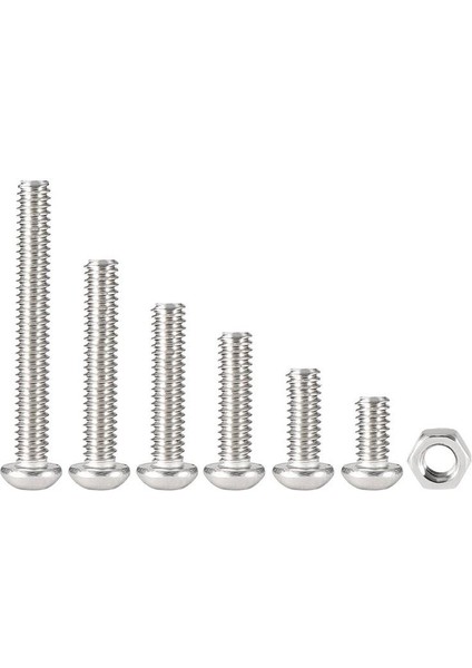 230 Adet M2 304 Paslanmaz Çelik Altıgen Soket Düğme Başlı Cıvata Vidalar Somun Kiti (Yurt Dışından) fırsatları