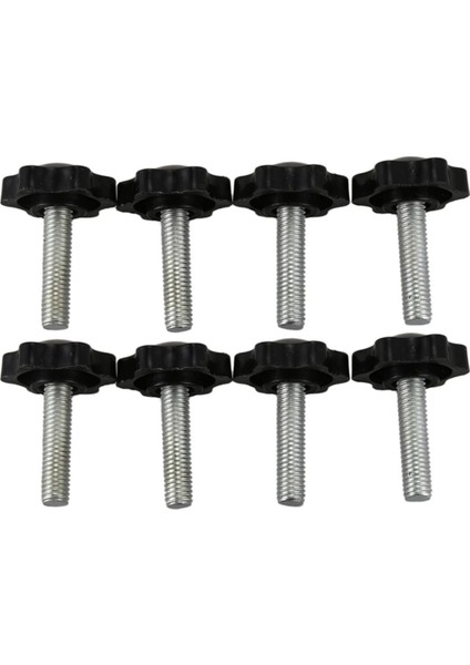 16 Adet Siyah Yedek Parça M8 x 30MM Erkek Dişli Tırtıllı Kavrama Yıldız Topuzu (Yurt Dışından)