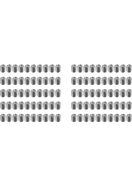 100 Adet M2.5 x 3mm Paslanmaz Çelik Altıgen Soket Seti Grub Vidalar Başsız Fincan Noktası (Yurt Dışından)