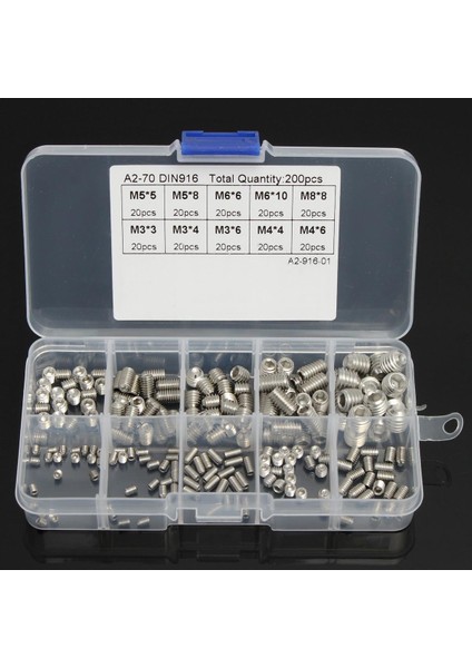 Kakao 200 Adet M3 M5 M6 M8 Paslanmaz Çelik Altıgen Lokma Seti Vida Çeşitleri (Yurt Dışından) fiyatları