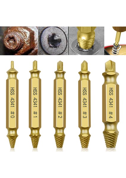 [ayak Izi] 5 Adet Hasarlı Vida Çıkarıcı Matkap Ucu Çift Taraflı Matkap Kırık Vida Cıvata Sökücü Çıkarıcı Alet Takımı Kolayca Saklama Kutusuyla Çıkarın (Yurt Dışından) modelleri