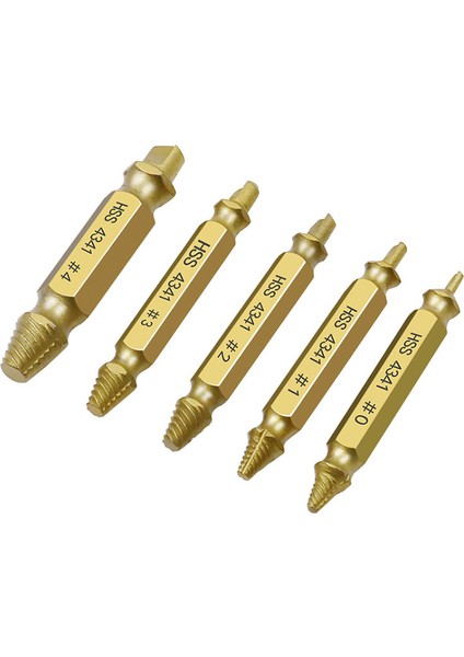 [ayak Izi] 5 Adet Hasarlı Vida Çıkarıcı Matkap Ucu Çift Taraflı Matkap Kırık Vida Cıvata Sökücü Çıkarıcı Alet Takımı Kolayca Saklama Kutusuyla Çıkarın (Yurt Dışından) indirimleri