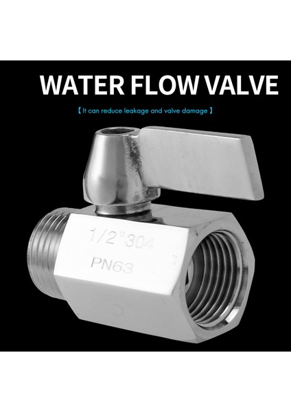 304 Paslanmaz Çelik Mini Küresel Vana (1/2 Inç Dişi x Erkek) Npt Dişli, Su Akış Regülatörü Kafa Kontrol Vanası (Yurt Dışından) modelleri