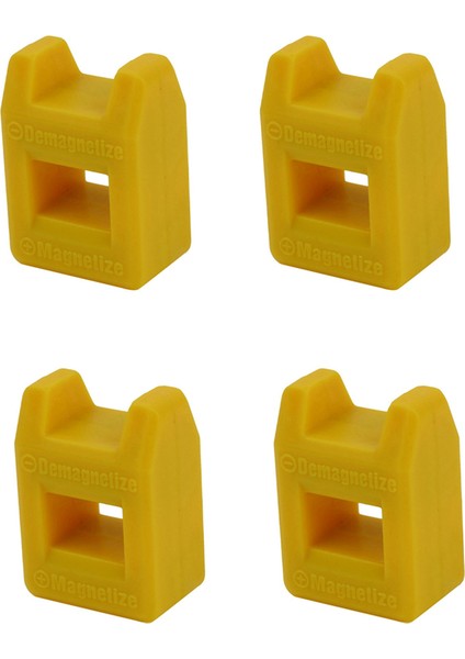 4x Tornavida Magnetizer Manyetikliği Giderici Demanyetizer Manyetik Pratik Toplama Aleti Renk: Sarı (Yurt Dışından)