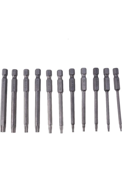 11 Adet 75MM Manyetik S2 Çelik Tornavida Uçları Hex Torx Kafa (Yurt Dışından)