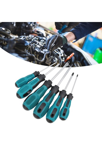 Jdxhlau Penggong 6 Adet Çok Fonksiyonlu Manyetik Uçlu Tornavida Seti Düz Tornavida Çapraz Tornavidalar Mobilya Araçları Için (Yurt Dışından)