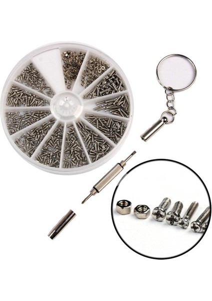 600 Adet/takım Küçük Paslanmaz Çelik Vidalar 12 Çeşit Elektronik Somun Çeşitleri + 1 Adet Tornavida Gözlük Tamir Aracı (Yurt Dışından)