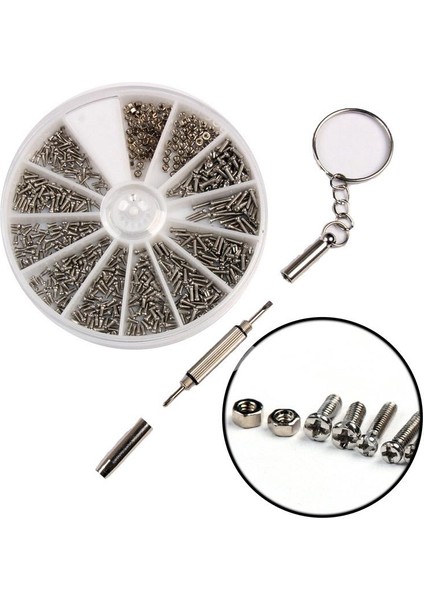 600 Adet/takım Küçük Paslanmaz Çelik Vidalar 12 Çeşit Elektronik Somun Çeşitleri + 1 Adet Tornavida Gözlük Tamir Aracı (Yurt Dışından) fiyatları