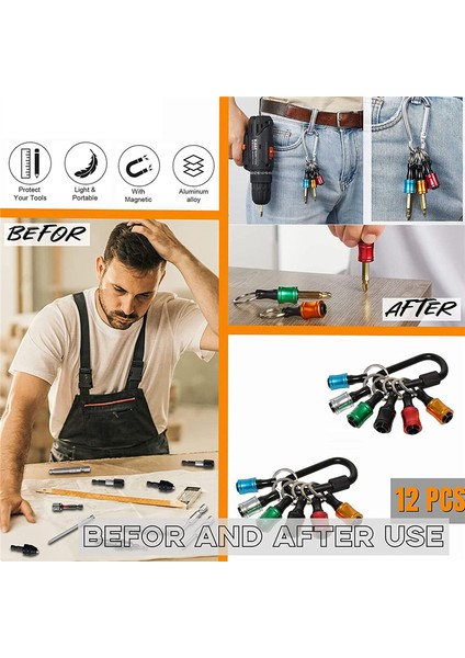 Bit Tutucu 1/4 Inç Altıgen Tornavida Uçları Tutucu Uzatma Çubuğu Anahtarlık Vida Adaptörü Matkap Erkek Sonrası (Yurt Dışından) fırsatları