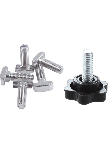 Bradoo-5 Adet Erkek Konu 25MM Altıgen Şekilli Kafa Sıkma Topuzu ile 5 Adet M8 Konu T-Yuvası Drop-In Saplama Sürgülü Vidalı Cıvata (Yurt Dışından) fiyatları