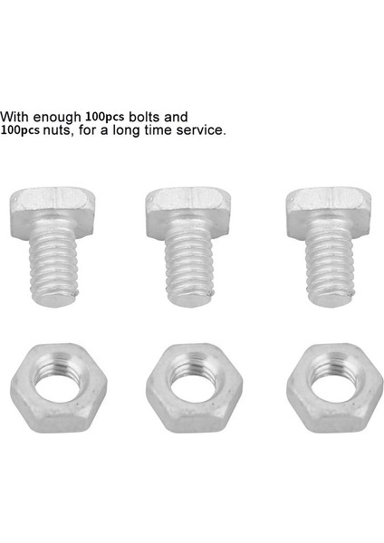 Bahçe MALZEMELERI-100 x Vida 100 x Somun-Gümüş (Yurt Dışından) fiyatları
