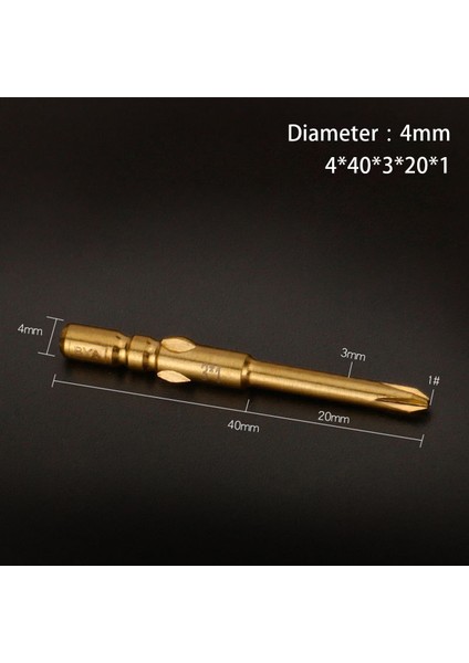 10 Adet 40MM 3.0xph1 Çapraz Tornavida Bit Manyetik Altıgen Çapraz Kafa Elektrikli Tornavida Bit (Yurt Dışından)