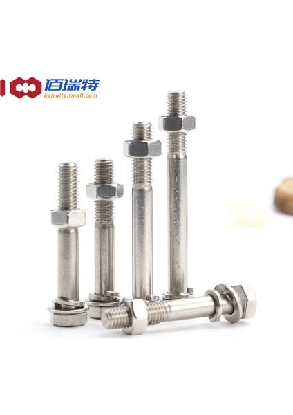 Promosyon 304 Paslanmaz Çelik Yarım Diş Dış Altıgen Vida Somunu Seti Aksesuarları Uzatma Cıvatası Düz Rondela Somunu M6-M12 (Yurt Dışından) fiyatları