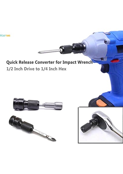 Döner Uç Tutucu 1/2 Inç Kare Sürücüden 1/4 Inç Altıgen Dişi Dönüştürücüye (Yurt Dışından) fiyatları