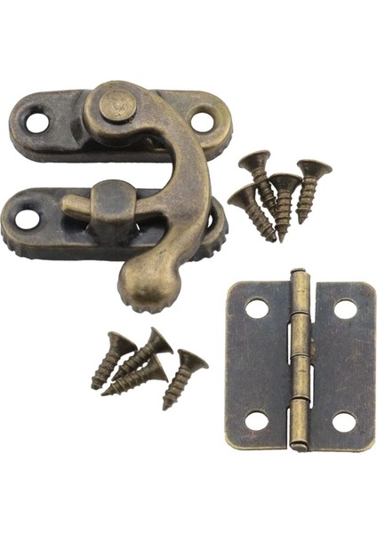 Küçük Kutu Menteşeler Bronz Sağ Mandal Kanca Çile Menteşeler ve Vidalar ile (Yurt Dışından) fiyatları