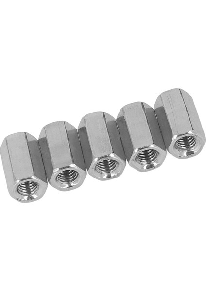 Ince Dişli Bağlantı Somunları, 20PCS Altıgen Bağlantı Somunu Cıvata Saplama Bağlantısı Için Kurulumu Kolay 304 Paslanmaz Çelik (Yurt Dışından)