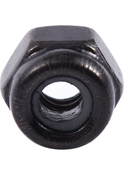 M2 Çinko Kaplama Nylock Naylon Ekleme Altıgen Kilit Somunları Siyah 100 Adet (Yurt Dışından)