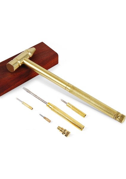 [sıcak] Yeni 6 In 1 Mikro Mini Çok Fonksiyonlu Çoklu Pirinç Çekiç 3 Çeşit Tornavida Uçları Cep Dıy Araçları Küçük Yuvarlak Çekiç 5 In 1 (Yurt Dışından) indirimleri