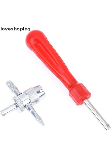[loveshoping] Araba Motosiklet Kamyon Lastiği Supap Kök Çektirme Çekirdek Sökücü 4 Yollu Onarım Aracı Kiti Butik (Yurt Dışından) indirimleri