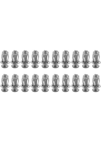 20 Adet Jack Somun Araba Metal Vida Taç Somunları Vidalı Içi Boş Duvar Demir Cilt Için (Yurt Dışından)