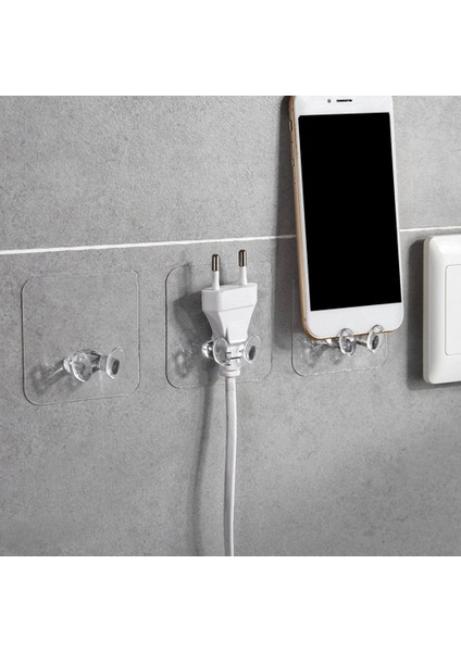 Ma Taşınabilir Şeffaf Güç Fişi Kanca Yapışkanlı Depolama Kanca Tel Fiş Braketi (Yurt Dışından) modelleri