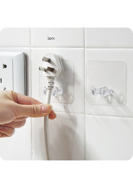 Ma Taşınabilir Şeffaf Güç Fişi Kanca Yapışkanlı Depolama Kanca Tel Fiş Braketi (Yurt Dışından) indirimleri