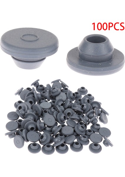 100 Adet Kauçuk Tıpalar 13MM Cam Şişeler Için Kendinden Sızdırmazlık Enjeksiyon Bağlantı Noktaları (Yurt Dışından)
