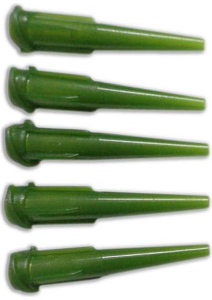 100 Adet Yeşil Plastik Konik Iğne Başlı Tutkal Sıvı Dispenser Iğneleri 14G (Yurt Dışından)