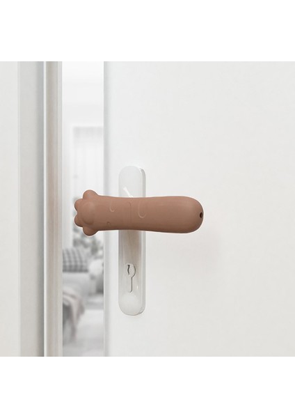 Kedi Paw Kapı Kolu Duvar Anti-Çarpışma Ped Anti-Vurmak Bebek Hediye Çocuk Azaltma Emniyet Kapı Kolu Silikon Kol (Yurt Dışından)