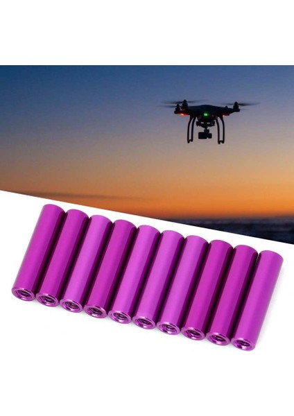 10 Adet M3X20 Yuvarlak Alüminyum Standoff Sütun Spacer Saplama Bağlantı Elemanı Çubukları Mor (Yurt Dışından)
