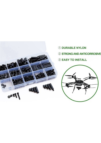 320 Adet M3 Erkek Dişi Altıgen Naylon Spacer Standoff Vida Dişli Sütun Pcb Anakart Standoff Dayanıklı Kullanımı Kolay (Yurt Dışından)