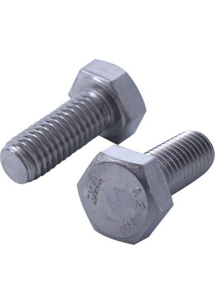 Paslanmaz Çelik Altıgen Başlı Tam Dişli Ayar Vidaları, M8*20MM 4 Adet (Yurt Dışından)