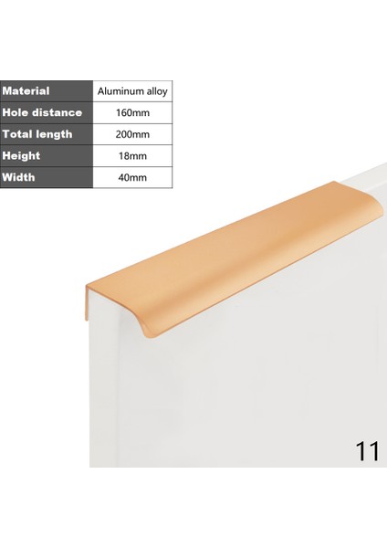 1 Adet Altın Siyah Gizli Dolap Çeker Alüminyum Alaşımlı Mutfak Dolabı Kolları Çekmece Kolları Mobilya Kolu Yatak Odası Donanım (Yurt Dışından) fiyatları