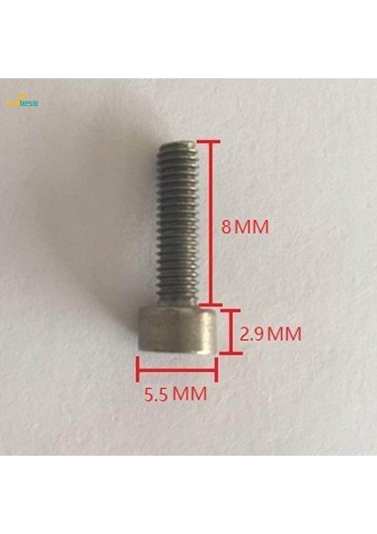 10 Adet M3X8MM Titanyum Altıgen Soket Allen Düğme Başlı Cıvata Vidaları (Yurt Dışından)