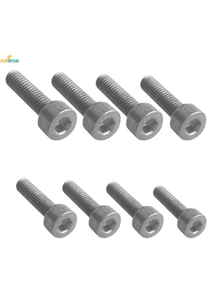 10 Adet M3X8MM Titanyum Altıgen Soket Allen Düğme Başlı Cıvata Vidaları (Yurt Dışından)