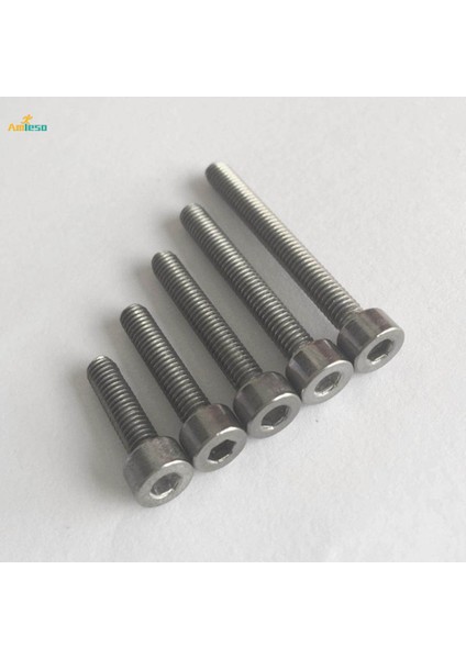 10 Adet M3X8MM Titanyum Altıgen Soket Allen Düğme Başlı Cıvata Vidaları (Yurt Dışından)