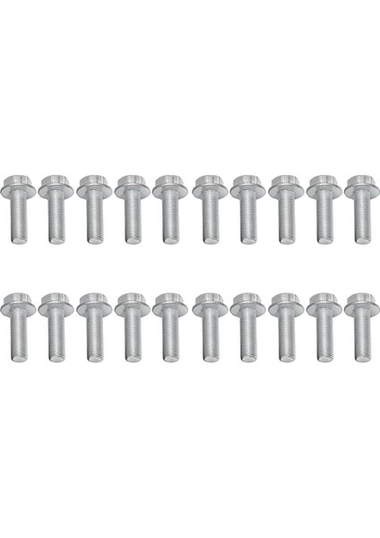 20 Adet M8 Metal Altıgen Flanş Vidaları Cıvata Bağlantı Elemanları Cıvata Yıkama Bağlantı Elemanları (M8X25) (Yurt Dışından)