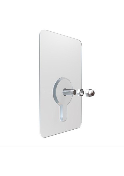 Akrilik Delmesiz Kendinden Yapışkanlı Güçlü Etiket Banyo Asma Kancası Için Özellikler: 5 * 8cm Yama Boyutu: 6mm Uzun Vida Çubuğu (Yurt Dışından)