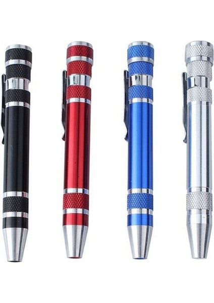 Çok Işlevli 8 In 1 Mini Alüminyum Hassas Kalem Tornavida Tornavida Seti (Yurt Dışından)