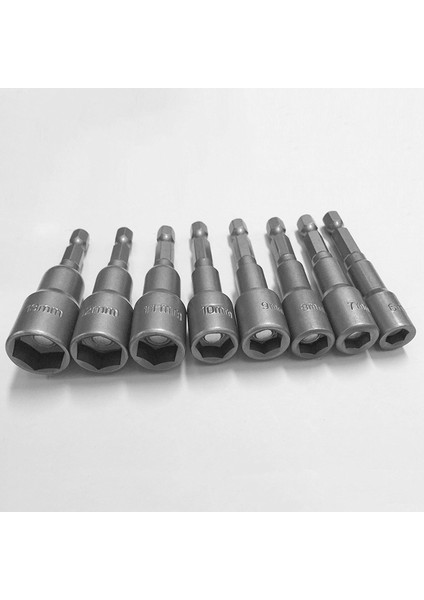Adet 1/4 Inç Altıgen Somun Sürücü Lokma Seti Matkap Uçları 6 Ila 13MM Adaptör (Yurt Dışından)