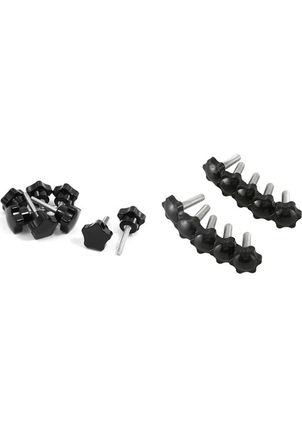 18 Adet Sıkma Vidası Topuzu: 10 Adet M8X30MMX32MM Erkek Dişli Altıgen Şekilli Başlık ve 8 Adet M6 x 30MM Erkek Dişli Çap Kafa (Yurt Dışından)