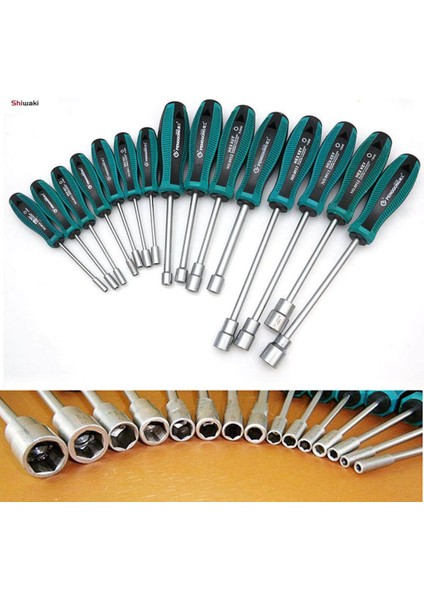 Faydalı 3MM-14MM Cr-V Soket Anahtarı Tornavida Somun Anahtarı Altıgen Somun Anahtarı El Aletleri (Yurt Dışından) fırsatları