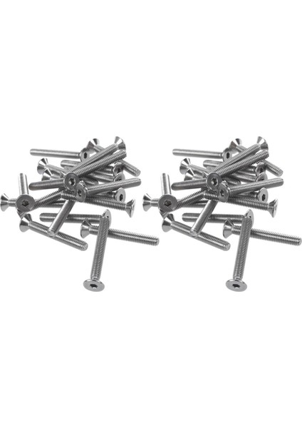 40 Adet Paslanmaz Çelik Havşa Vidalar Altıgen Anahtar Cıvatalar M4 x 30MM (Yurt Dışından)