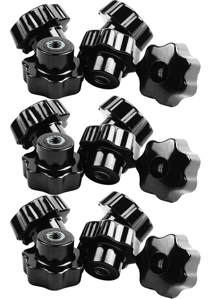 15 Parça Siyah Yıldız Kavrama Topuzları, Dişi Diş Çapı 8mm, Kafa Çapı 40MM (Yurt Dışından) modelleri