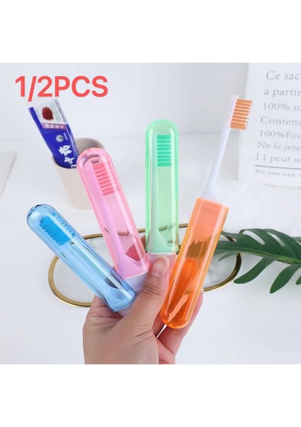1/2 Adet Seyahat Açık Toz Geçirmez Diş Fırçası Yumuşak Ağız Temizleme Araçları Seyahat Katlanır Diş Fırçası Taşınabilir (Yurt Dışından) indirimleri