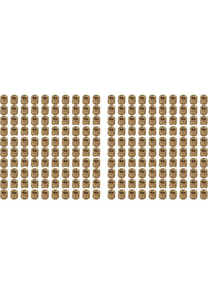 M2 x 3mm Pirinç Silindir Tırtıllı Dişli Yuvarlak Eklemeli Gömülü Somunlar 200 Adet (Yurt Dışından) fiyatları