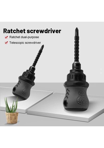 Phillips Oluklu 2'si 1 Arada Mini Tornavida Toplu Başlı Teleskopik Tornavida Sevıch (Yurt Dışından)