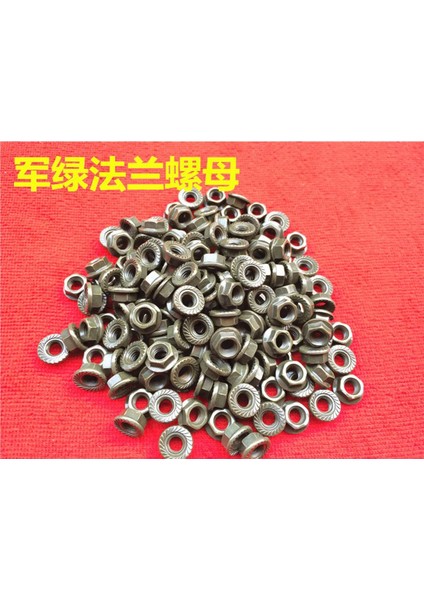 M6/8/10 Flanş Somunu Flanş Ordu Yeşil Flanş Somunu Elektrikli Araç Somunu Elektrikli Araç Vida Somunu (Yurt Dışından)