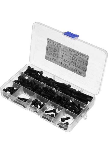 Geleneksel Suleve M5CH1 140 Adet M5 12.9 Sınıf Karbon Çelik Altıgen Soket Kapak Başlı Vida Cıvata Çeşitleri Kiti (Yurt Dışından)